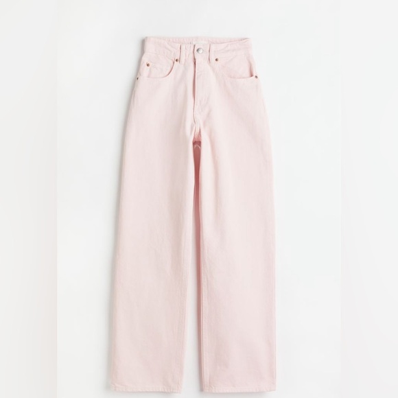 Light pink H&M jeans straight leg- size 6 - Picture 1 of 5